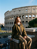 DAXUEN camouflage bomber jacket with corduroy collar — model photo