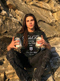 DAXUEN Camouflage graphic crewneck t-shirt — model photo