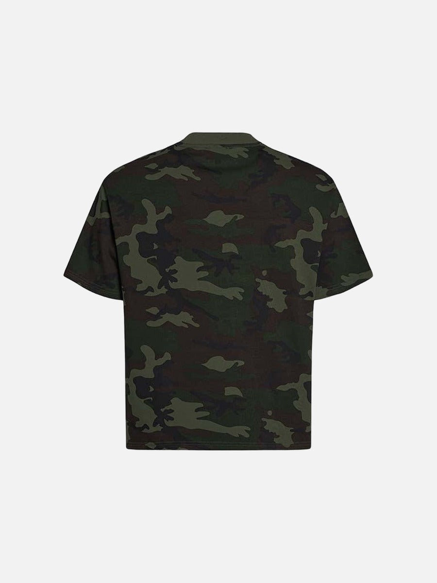 DAXUEN Camouflage graphic crewneck t-shirt