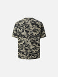 DAXUEN Camouflage graphic t-shirt with polaroid style print