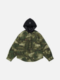 DAXUEN Camouflage hooded shirt jacket