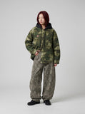 DAXUEN Camouflage hooded shirt jacket — model photo