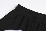 DAXUEN black wide-leg track pants with camouflage and white panels