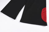 DAXUEN black wide-leg track pants with camouflage and white panels