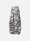 Camouflage wide-leg cargo pants