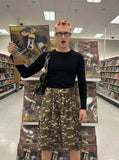 DAXUEN Camouflage wide-leg cargo shorts — model photo