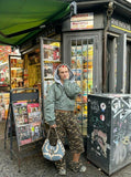 DAXUEN Camouflage wide-leg cargo shorts — model photo