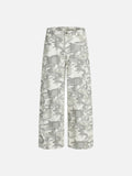 DAXUEN Wide-leg camouflage pants with pockets
