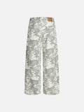 DAXUEN Wide-leg camouflage pants with pockets