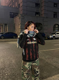 DAXUEN camouflage wide-leg utility pants — model photo
