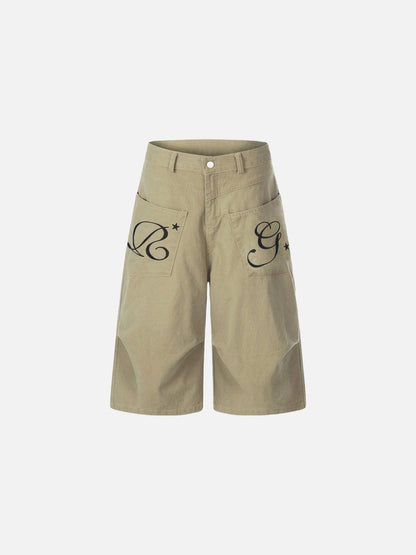 DAXUEN High-waisted wide-leg cropped cargo pants