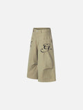 DAXUEN High-waisted wide-leg cropped cargo pants