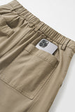 DAXUEN khaki cargo panel wide-leg trousers
