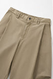 DAXUEN khaki cargo panel wide-leg trousers