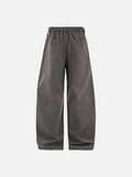 Cargo Panel Wide-Leg Trousers in Khaki