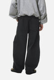 DAXUEN khaki cargo panel wide-leg trousers