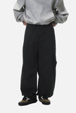 DAXUEN khaki cargo panel wide-leg trousers