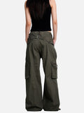 DAXUEN dark olive green cargo pants with reinforced knees