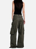DAXUEN dark olive green cargo pants with reinforced knees