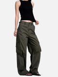 DAXUEN dark olive green cargo pants with reinforced knees