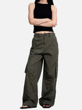 DAXUEN dark olive green cargo pants with reinforced knees