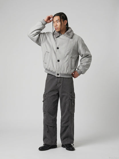 DAXUEN Loose-fitting wide-leg cargo pants — model photo