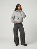 DAXUEN Loose-fitting wide-leg cargo pants — model photo