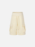 DAXUEN Cargo pocket high-waist relaxed-fit shorts