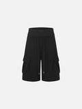 DAXUEN Cargo pocket high-waist relaxed-fit shorts