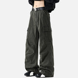 DAXUEN Wide-leg cargo pants with multiple pockets