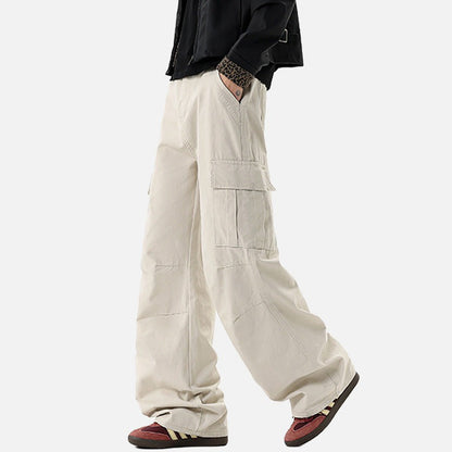 DAXUEN Wide-leg cargo pants with multiple pockets