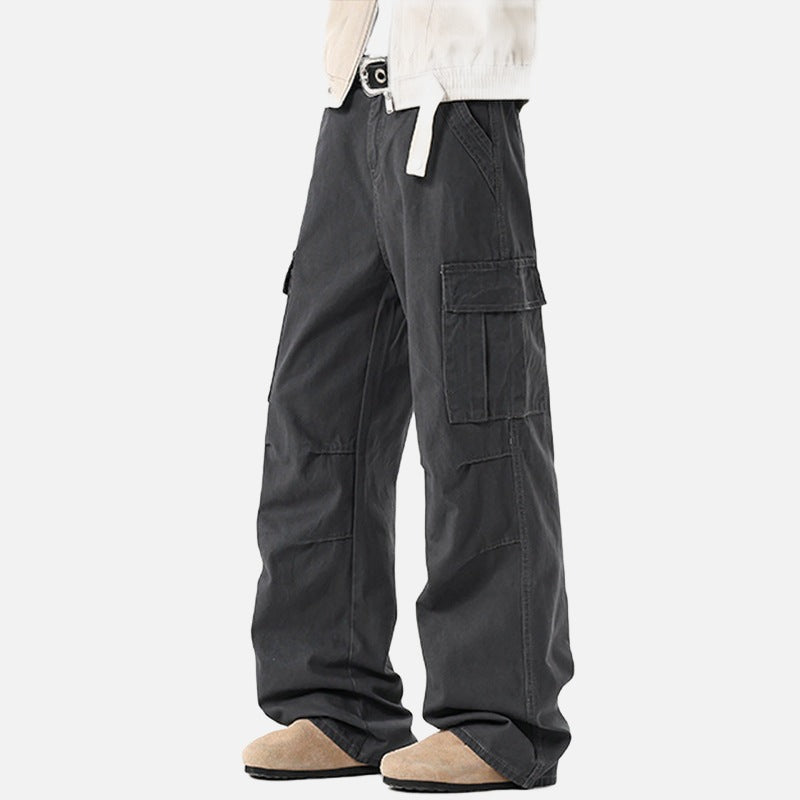 DAXUEN Wide-leg cargo pants with multiple pockets