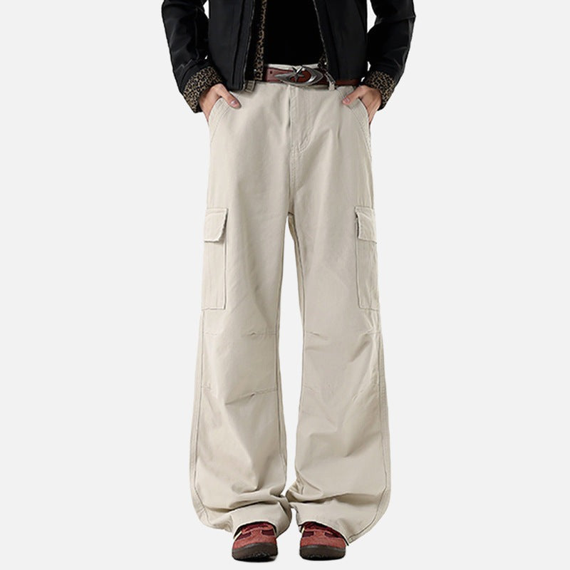 DAXUEN Wide-leg cargo pants with multiple pockets