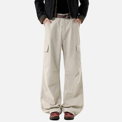 DAXUEN Wide-leg cargo pants with multiple pockets