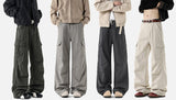 DAXUEN Wide-leg cargo pants with multiple pockets