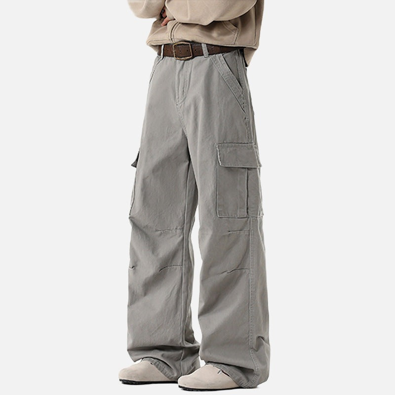 DAXUEN Wide-leg cargo pants with multiple pockets