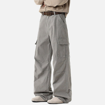 DAXUEN Wide-leg cargo pants with multiple pockets