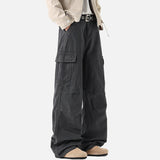 DAXUEN Wide-leg cargo pants with multiple pockets