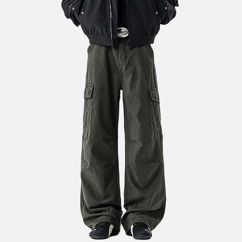 DAXUEN Wide-leg cargo pants with multiple pockets