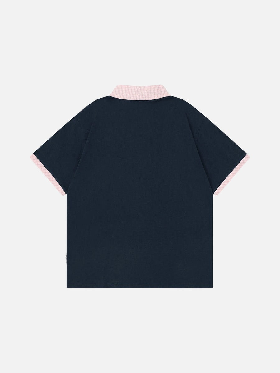 DAXUEN Short-sleeved polo shirt with cartoon bear design