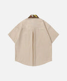 DAXUEN Short-sleeved button-up shirt with cartoon graphics