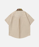DAXUEN Short-sleeved button-up shirt with cartoon graphics