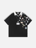 DAXUEN Cartoon printed short-sleeved polo shirt