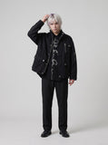 DAXUEN DAXUEN Cartoon Puppy Graphic Button-Up Shirt for Street Style — model photo