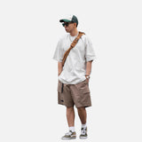 DAXUEN heather grey oversized cartoon surfboard graphic tee