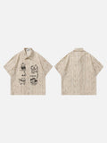 DAXUEN Cartoon tie-dye short-sleeve shirt with animal illustrations