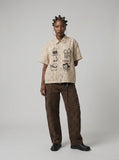 DAXUEN Cartoon Tie-Dye Short-Sleeve Shirt | DAXUEN — model photo