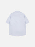 DAXUEN Oversized button-up shirt with cartoon embroidery