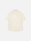 DAXUEN Oversized button-up shirt with cartoon embroidery