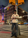 DAXUEN Cartoon Vibe Oversized Button-Up Shirt | DAXUEN — model photo
